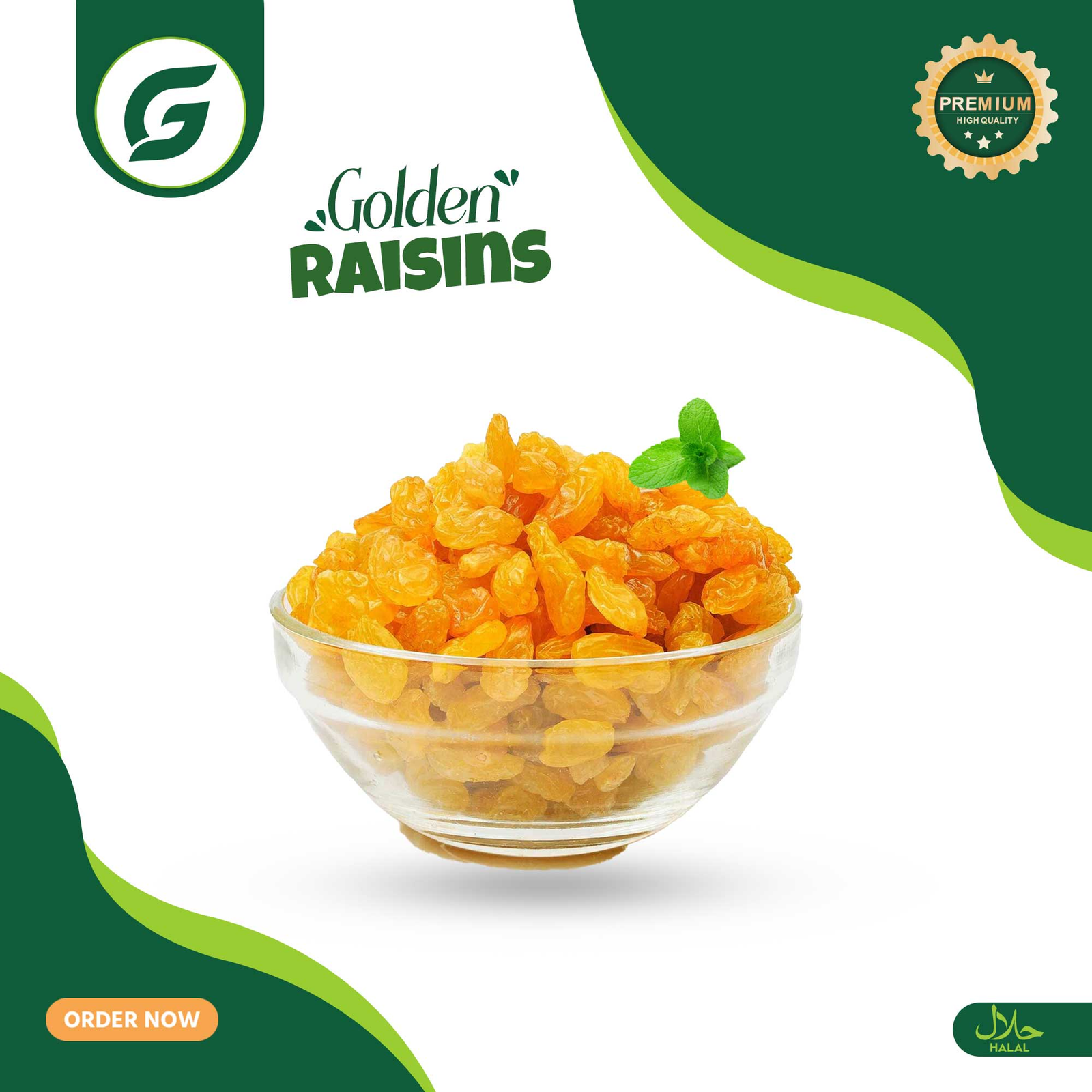 Premium Golden Raisins 250 gm Pack